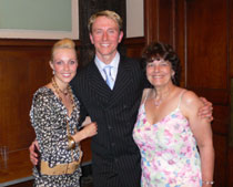 Two of the stars from Strictly Come Dancing - Ian Waite & Camilla Dallerup with Jeannie Clark at Torquay Town Hall 2006